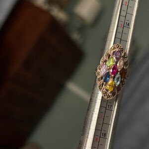 Elegant Multicolor Gemstone Ring